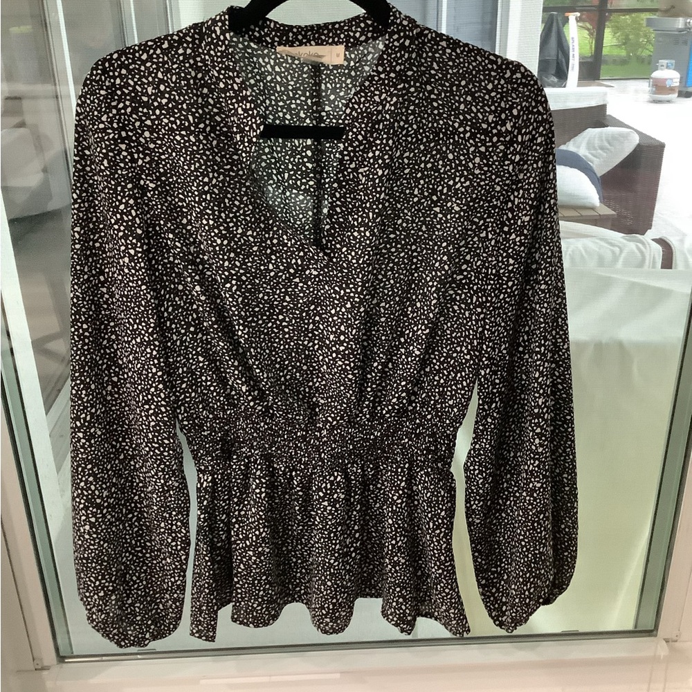 Rokoko Elegant Black and White Women's Top - Med